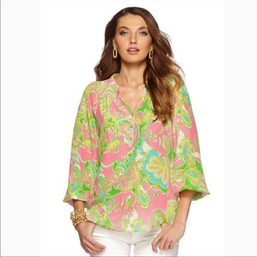 Lilly Pulitzer Silk Elsa In Chin Chin Xs